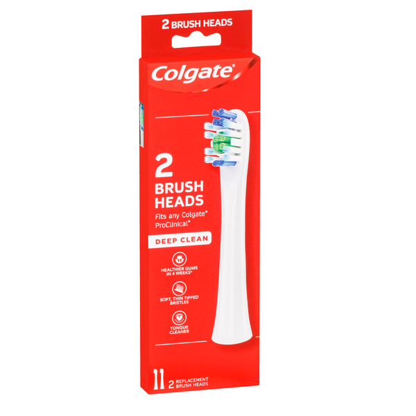 Colgate Pro Clinical 360 Deep Clean Brush Heads 2 Pack