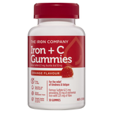 The Iron Company Iron + Vitamin C Gummies Orange 30 Gummies