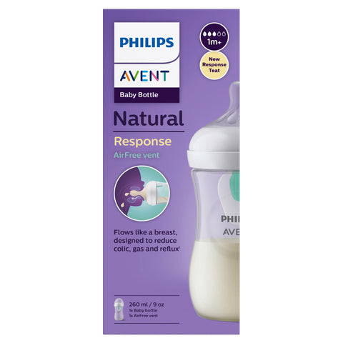 Avent Natural Response Feeding Bottle with AirFree Vent 260ml