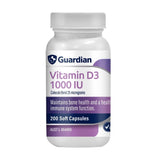 Guardian Vitamin D3 1000iu 200cap