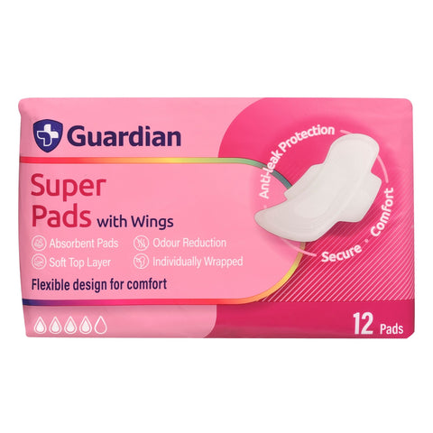 Guardian Super Pads With Wings 12pk