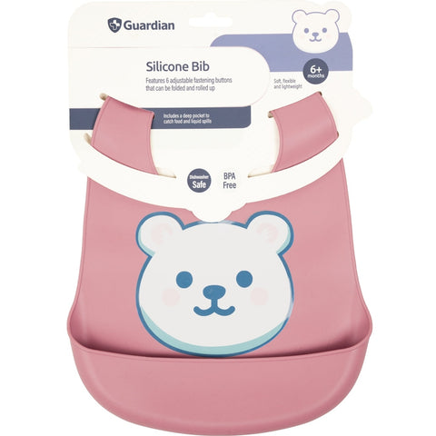 Guardian Silicone Bib Dusty Berry