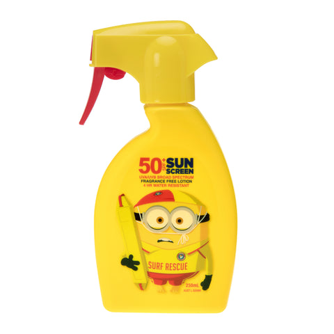 Surf Life Saving Sunscreen SPF50+ Minions Trigger 250ml