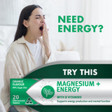 Nature's Own Magnesium + Energy Effervescent with B Vitamins & Caffeine 20 Tablets