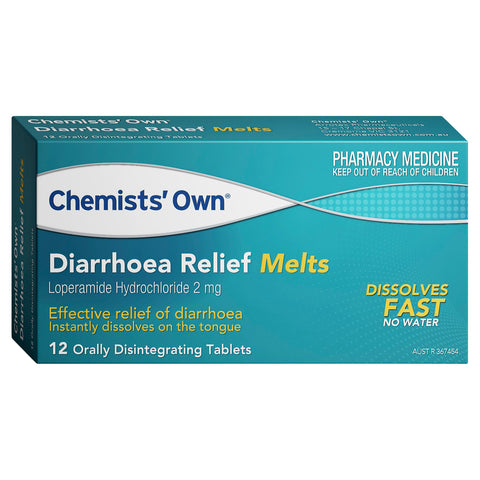 Chemists' Own Diarrhoea Relief Melts 12 Tablets