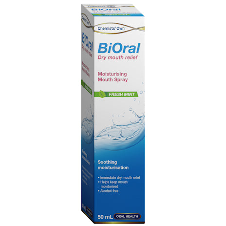 Chemists' Own BIORAL DRY MOUTH Relief MOUTH SPRAY 50ML Generic of Biotene