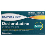 Chemists' Own Desloratadine 5mg 20 Tablets