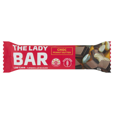 The Lady Bar Choc Peanut Butter 50g 10PK