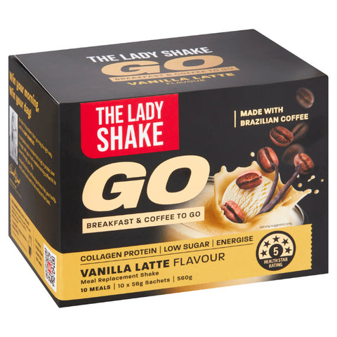 THE MAN SHAKE GO Vanilla Latte 56g x 10 Sachets