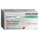 Chemists’ Own IbuVance Ibuprofen 200mg 40 Liquid Capsules