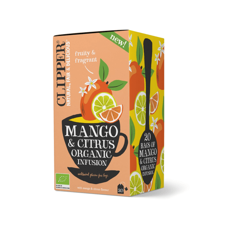 Clipper Tea Mango & Citrus X 20 Tea Bags Pack of 4