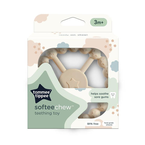 Tommee Tippee SofteeChew Baby Teether, soothes Gums and aids Sensory Development, BPA Free, 4m+, Colours Vary