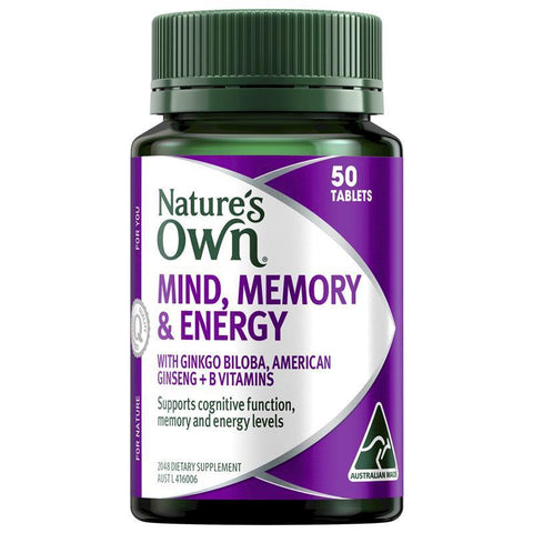 Nature's Own Mind Memory & Energy 50 Tablets