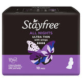 Stayfree Ultra Thin All Night with Wings 10 Pack