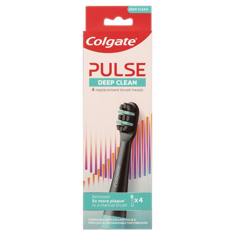 Colgate Electric Toothbrush Pulse Deep Clean Refills 4 Pack