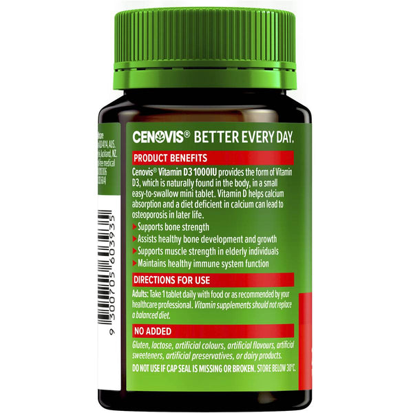 Buy Cenovis Vitamin D3 1000iu 200 Tablets Online at Cutpricepharmacy ...