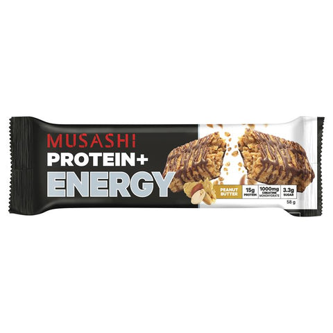 Musashi Energy Bar Peanut Butter 58g Pack of 12