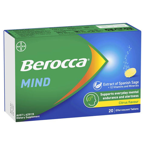 Berocca Mind Citrus 20 Effervescent Tablets