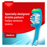 Colgate Max White Manual Toothbrush Medium Bristles With Polishing Star 1 Pack