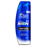 Head & Shoulders Ultra Men 2in1 Deep Clean Anti Dandruff Shampoo + Conditioner 400ml