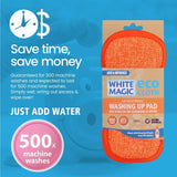 White Magic - Eco Basics Washing Up Pad Tangerine 1pk Pack of 7