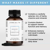 JSHEALTH Memory + Cognition Formula 60 Tablets