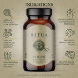 RITUA FOCUS BacoMind Ginko Cordyceps Tyrosine B6 60 Caps