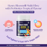 Henry Blooms Multi Fibre with Probiotics Tropical Fruits 750g