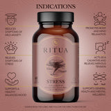 RITUA STRESS Saffron Ashwagandha LemonBalm Reishi 60 Caps