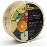 Simpkins Travel Sweets Mixed Fruit 200g Tin