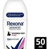 Rexona Roll On Deodorant Invisible Dry Pure 50ml