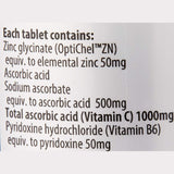 Oriental Botanicals Zinc Excel with Vitamin C 1000mg 30t