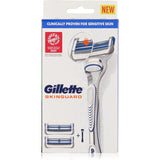 Gillette Skinguard Razor Handle + 2 Cartridges 1 Pack