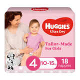 Huggies UltraDry Nappies Toddler Girl 18 pack