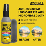 Bright Wipe Anti-fog Lens Care Kit 30ml