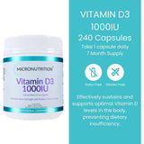 Micronutrition Vitamin D3 1000IU 240c