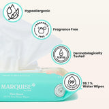 Marquise Plant Based 99.7% Pure Water Wipes x 64 Pack