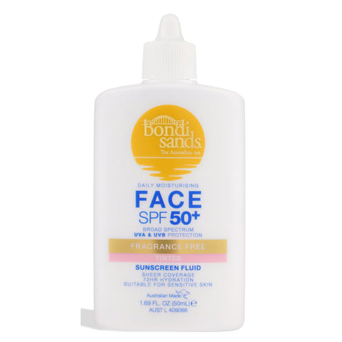 Bondi Sands SPF 50+ Daily Moisturising Fragrance Free Tinted Fluid 50ml