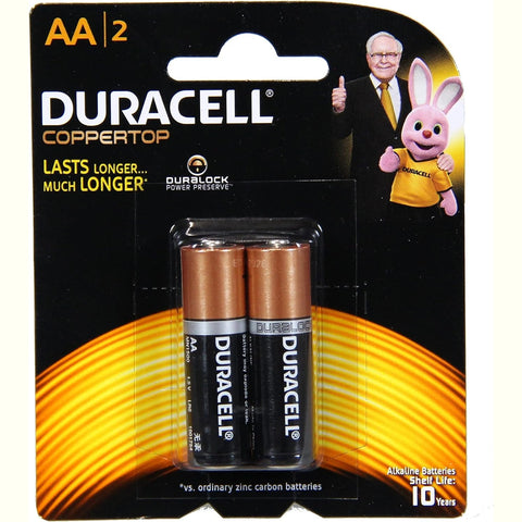 Duracell Coppertop AA Batteries Pack of 2
