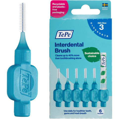 Tepe Angle Interdental Brush 0.6mm Fine Blue 6PK