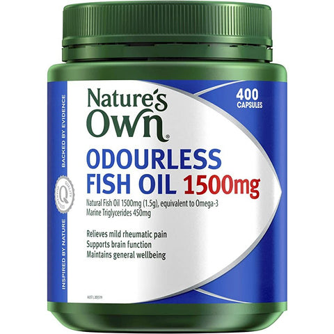 Nature's Own Odourless Fish Oil 1500mg 400 Capsules