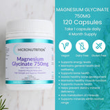 Micronutrition Magnesium Glycinate 750mg 120c