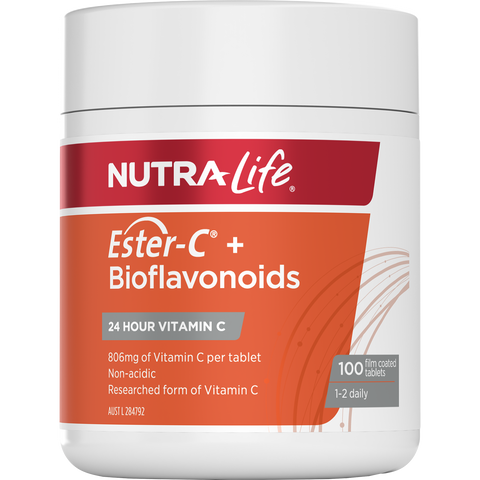 Nutra-Life Ester C 1000mg + Bioflavonoids 100 Tablets