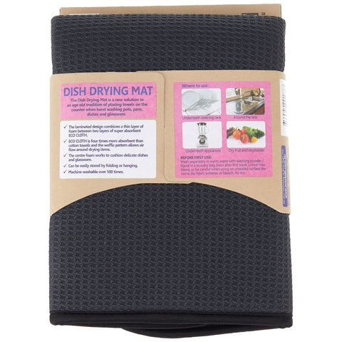 White Magic Microfibre Dish Drying Mat Midnight