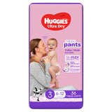 Huggies Ultra Dry Nappy Pants Girl Size 3 (6-12kg) 36 Pack