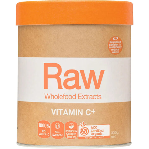 AMAZONIA Raw Wholefood Extracts Vitamin C+ Passionfruit Flavour 300g