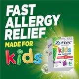 Zyrtec Kids Antihistamine Allergy & Hayfever Chewable Tablet Grape 30 Pack