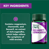 Nature's Own Mild Anxiety Ashwagandha 60 Tablets