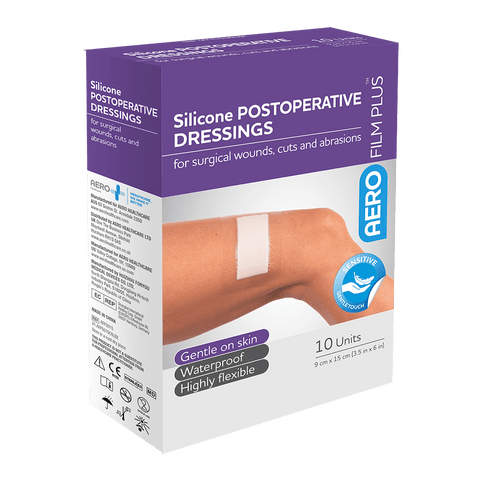 Aerofilm Plus Sensitive Silicone Postoperative Dressing 9 X 15cm 10pk