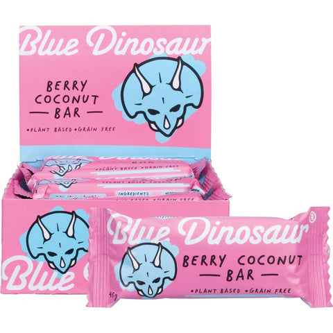 Blue Dinosaur Bar Berry Coconut 45g Pack of 12